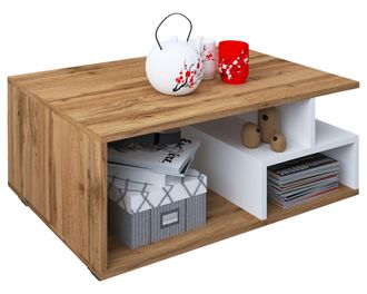 ebuy24 Ebuy24 - Mesa De Centro De Madera Vcm Mesa De Sof&aacute; Con Suficiente Espacio De Almacenamiento Dimensiones Aprox. Al. 40 X An. 80 X P. 50 Cm Mesa De Sal&oacute;