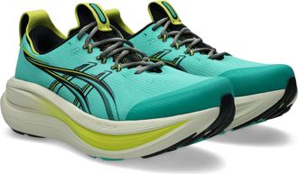 Asics Laufschuh ASICS GEL-NIMBUS 28 TR, Gr. 42,5, aurora gr&uuml;n, schwarz, Synthetik, Schuhe Laufschuh, sportlicher Stil, leicht profiliertes Laufsohlenprofil,