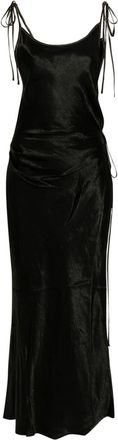 Acne Studios crinkled satin dress - women - Acetate - 40 - Black