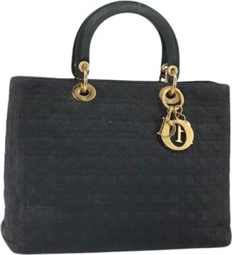 Dior Pre-owned Handbags, female, Black, Size: ONE SIZE Pre-owned Vintage Nylon Hand Bag