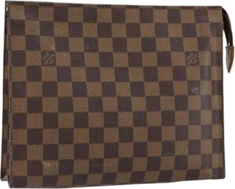 Louis Vuitton Pre-owned - Dames - Vintage Clutch - Bruin - ONE Size - Leer - Vintage