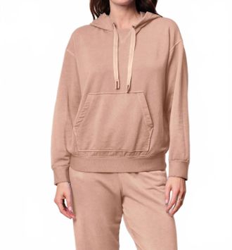 Stateside Softest Fleece Hood Pullover Hoodie In Almond