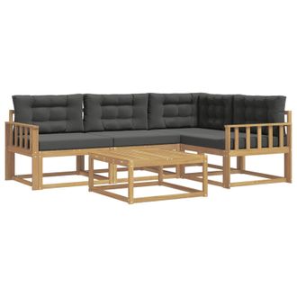 vidaXL Conjunto De Sof&aacute;s De Exterior 5 Pcs Blanco Y Antracita Vidaxl