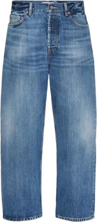 Valentino Garavani Blauwe Chino Fit Jeans VLogo - Heren - Cropped Jeans - Blauw - W33 - Katoen - Jeans