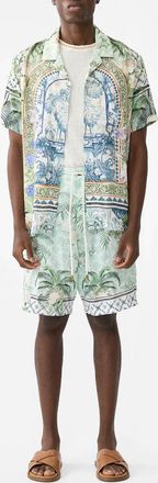 Camilla Mid Length Walk Short In Jardim Party