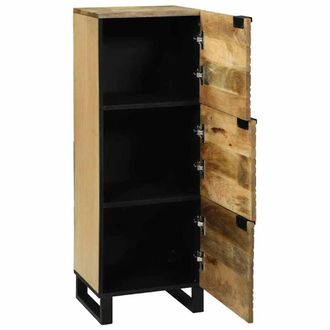 Berkfield Home Highboard - 40x33.5x110 cm Made from Solid Mango Wood in Brown