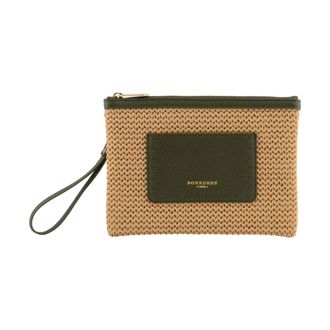 Pourchet Tassen, Dames, Groen, ONE Size, Cassis Clutch