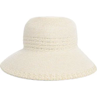 Nine West Floppy Sun Hat in Ivory Combo at Nordstrom Rack