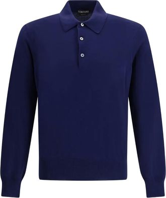 Tom Ford Polo a maniche lunghe - Blu