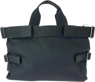 Bottega Veneta Pre-owned Tote Bags, male, Black, Size: ONE SIZE Pre-owned Nylon Tote Bag