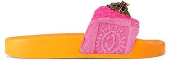 Kurt Geiger Meena Eagle Glitter Slide Sandal in Pink Multi at Nordstrom, Size 9.5Us