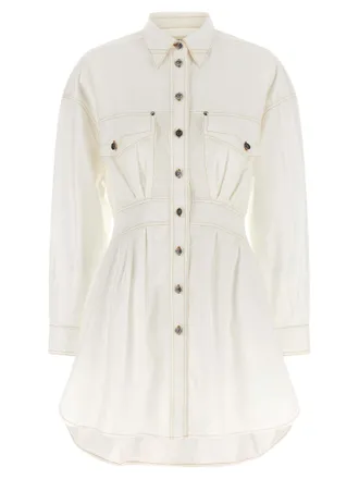 Versace White Cotton Short Womens Dress
