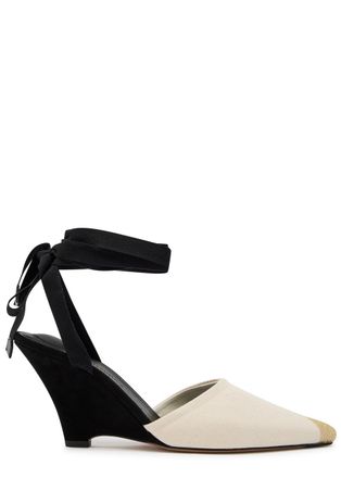 Jacquemus Les Espadrilles 80 Canvas Wedge Sandals - Beige - 39 (IT39 / UK6)