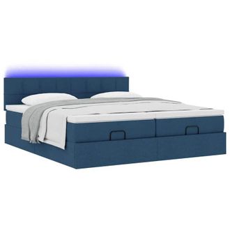 vidaXL Estructura De Cama Otomana Con Colchones Tela Topo 180x200cm Vidaxl