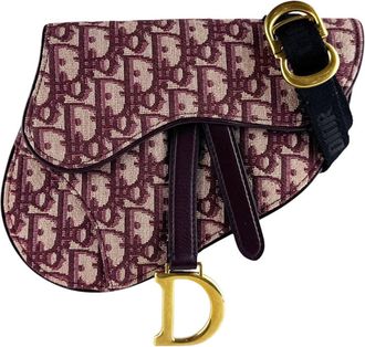 Dior Bordeaux Canvas Fanny Pack Sling Bag (Pre-Owned)