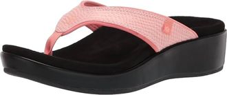 Spenco Womens Weekend Wedge Sandal In Terra Cotta Snake