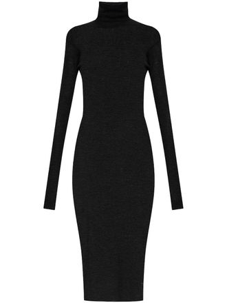 Jil Sander Mini-jurk met hoge hals - Zwart