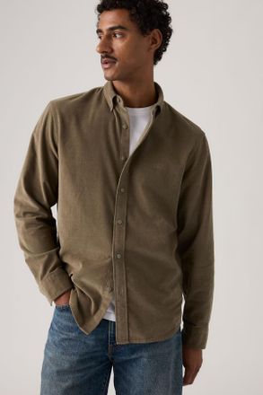 Levi's Authentic Button Up Corduroy Shirt - Hombre - 2XL - Marr&oacute;n / Brindle