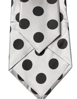 Dolce & Gabbana Polka Dot Silk Necktie - White