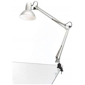 Trade Shop Trade Shop Traesio - Trade Shop - Lampada Da Tavolo Scrivania Braccio Snodato Base Clip 33x33cm Estetista Manicure