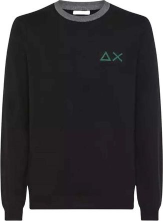 Sun 68 Round-neck Truien - Heren - Ronde hals truien - Zwart - 3XL - Katoen - Truien & Vesten