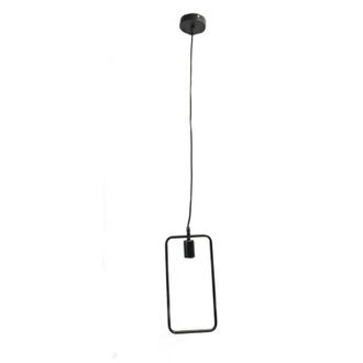 Trade Shop Trade Shop Traesio - Trade Shop - Lampadario Soffitto A Sospensione Rettangolare Lampada Moderna Attacco E27 B35-q - Negro