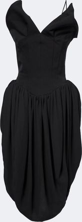 Magda Butrym Draped cotton and silk corset dress