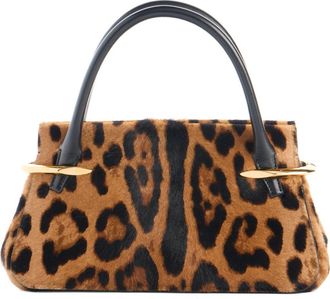 Givenchy Mini Pinch Genuine Calf Hair Top Handle Bag in 007-Black/Beige at Nordstrom