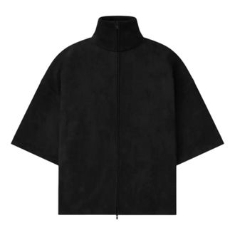 Fear of God Suede Fleece High Neck 3/4 Sleeve Jacket Vintage Black 192HO256951F