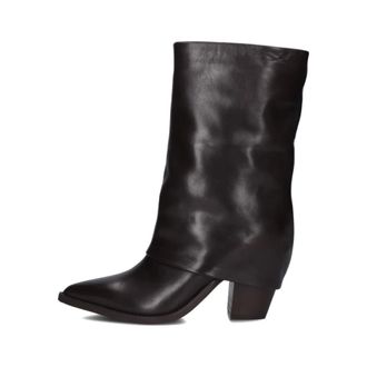 Lina Locchi Schoenen, Dames, Bruin, 39 EU, Leer, Hoge laarzen Aw 409