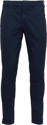 Fay Blauwe Katoenen Slim Fit Broek - Heren - Chinos - Blauw - W32 - Katoen - Broeken