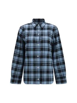 Off-white Padded Check Flannel Overshirt - Black