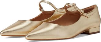 Vince Camuto Eloise Mary Jane Flat Womens Flat Shoes Egyptian Gold : 6.5 M, Leather/Polyester/Rubber