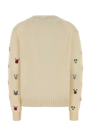 Loewe S359y14kih Whitemulticolor Exterior: Wool Nylon Maglieria Sweater