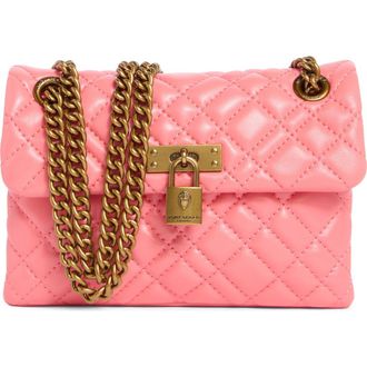 Kurt Geiger Kurt Geiger Mini Leather Brixton Lock Bag in Open Pink at Nordstrom Rack