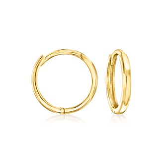 RS Pure by Ross-Simons Italian 14kt Yellow Gold Charm-Compatible Huggie Hoop Earrings