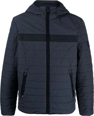 Tommy Hilfiger Gewatteerde Jas met Capuchon - Heren - Gewatteerde jassen - Blauw - L - Jassen