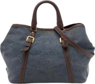 Prada Pre-owned Satchel - Dames - Vintage Shopper - Blauw - ONE Size - Leer - Vintage