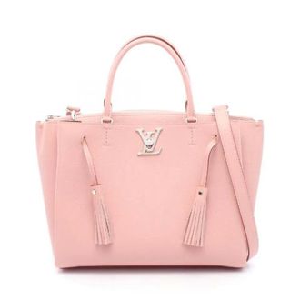 Louis Vuitton Pre-owned Lockme 2way Leder Handtas - Dames - Pre-owned - Roze - Maat: ONE Size Leer