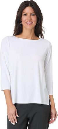 Tommy Bahama Reversible Kona Isles 3/4 Sleeve V Boat Neck Top Womens Clothing White : XL (US 16), Modal/Spandex