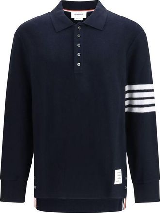 Thom Browne Blue Cotton Polo Mens Shirt