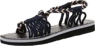 Generic Cocila Comfy Sandals For Women Uk Fashion Summer Flat Lightweight Comfortable Rope Strap Casual Beige, 6.5 Bunion Gold Heeled Black And Heels Wide Wom