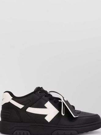 Off-white calfskin leather low-top sneakers