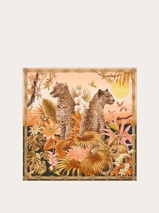 Ferragamo Donna Foulard in seta stampa Felini Arancione