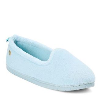 Dearfoams Rachel Velour Closed Back Slipper in Blue at Nordstrom, Size X-Large
