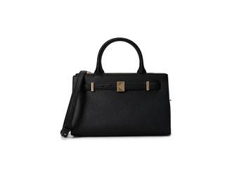 Kate Spade New York Deco Pebbled Leather Satchel Satchel Womens Handbags Black