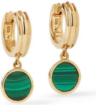 Astley Clarke Gold Stilla Malachite Huggie Earrings at Nordstrom