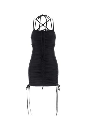 Balenciaga Black stretch nylon mini dress