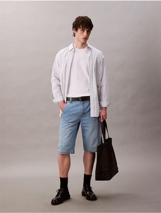 Calvin Klein Jeans Calvin Klein Mens 90s Denim Carpenter Shorts - Blue - 29