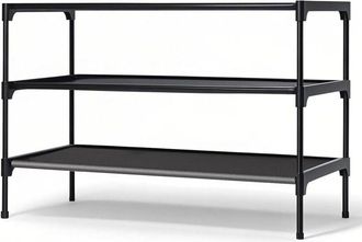 OEM Zapatero Met&aacute;lico Apilable De 3 Niveles, Estante Peque&ntilde;o Para Zapatos, Zapatero De Tela Antipolvo Para Armario, Pasillo O Entrada